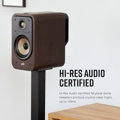 Polk Signature Elite ES20 Bookshelf Speaker - Hi-Res Audio Certified, Dolby Atmos & DTS:X Compatible, 1" Tweeter & 6.5" Woofer, Power Port Technology for Effortless Bass (Pair, Elegant White-Washed) - Image 3