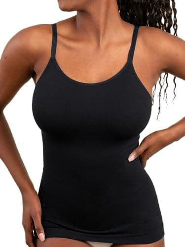 SHAPERMINT Womens Tops - Scoop Neck Cami Body Shaper for Women, Shapewear Tummy Control, Camisole Tank Tops for Women - Image 3