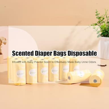 USBOO Diaper Disposal Bags - 20 Refill Rolls/300 Pack Baby Poop Bag with Dispenser | Tropical Fruit Scented | Leak Proof & Trash Bags for Diapers | Baby Essentials - Image 8