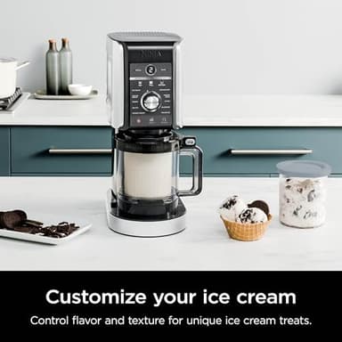 Ninja CREAMi Deluxe Ice Cream & Frozen Treat Maker, Includes (4) Family-Sized 24 oz. Tubs, for Ice Cream, Sorbet, Milkshakes, Frozen Yogurt, & More, 11-in-1, XL Capacity, Silver - Image 2