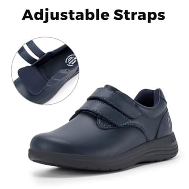 FitVille Wide Diabetic Walking Shoes for Women, Dress Casual Comfortable Leather Oxford Shoes for All-Day Comfort Royal Blue - Image 5