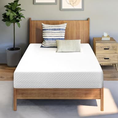 Neo Sleep 8 Inch Twin Cooling Gel Memory Foam Mattress Medium Firm CertiPUR-US Certified Foam, Mattress in a Box Enhanced Pressure Relief Removable Soft Cover No Fiberglass (Twin, 8 in) - Image 1