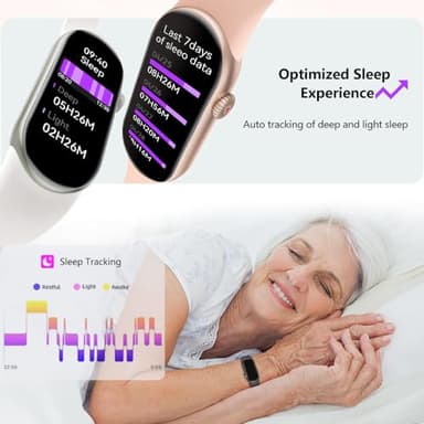 FITVII Ole Fitness Tracker with 24/7 Heart Rate and Blood Pressure Monitor, Blood Oxygen Sleep Tracking Step Calories Counter IP68 Waterproof Activity Tracker for Women Men - Image 6