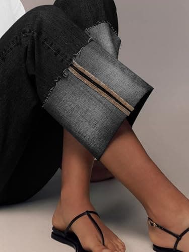 KUNMI Jeans for Women Wide Leg Baggy High Waist Boyfriends Straight Leg Stretchy Denim Pants Trendy Fall 2025 - Image 6
