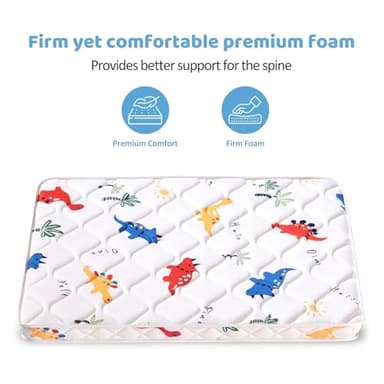 Lillibearas Pack and Play Mattress 38" x 26" x 1.5", Firm Support and Comfort Foam, Soft Playard Mattress for Babies and Toddlers, Baby Essentials Items - Image 4