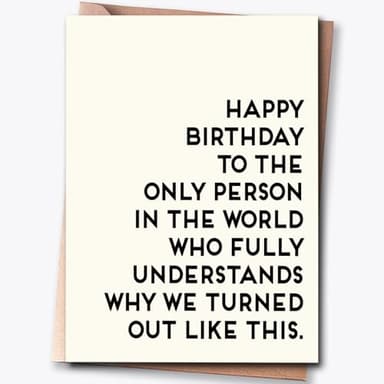 Hqulpr Funny Happy Birthday Cards for Sister & & Mom & Brother & Men & & Women, Best Firend, Greeting Card=7in x 5in(Folded), Envelope = 7.5in x 5.5in - Image 2