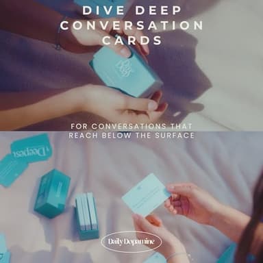 Daily Dopamine Dive Deep Conversation Cards - Get to Know Each Other Ice-Breaker | Deep & Meaningful Conversations | Card Game for Teens, Adults, Couples | Fun Family Party Game for Events & Parties - Image 2