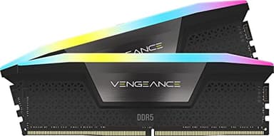 CORSAIR VENGEANCE RGB DDR5 RAM 64GB (2x32GB) 6000MHz CL30 Intel XMP iCUE Compatible Computer Memory - Black (CMH64GX5M2B6000C30) - Image 1