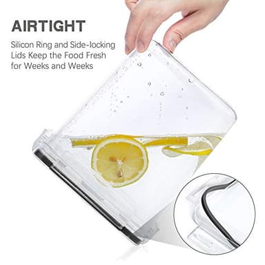 PANTRYSTAR Large Food Storage Containers with Lids Airtight 5.2L /176Oz, for Flour, Sugar, Baking Supply, 3PCS BPA Free Plastic Canisters for Kitchen Pantry Organization - Image 3