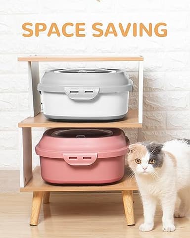 DDMOMMY 30-35 Lbs Dog Food Storage Container Collapsible Dog Food Container with Airtight Lids, Wheels, Scoop and 2pcs Food Storage Containers, Large Pet food storage for Dog, Cat - Image 5