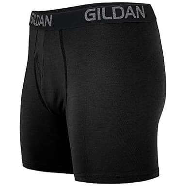 Gildan Men's Underwear Cotton Stretch Boxer Briefs, Multipack, Blk/Heather Dark Grey/Green Midnight (5-Pack), Large - Image 4