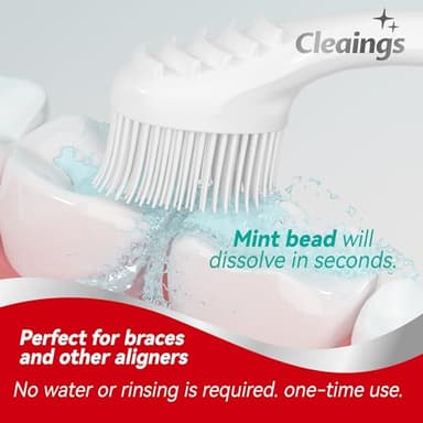 cleaings® Mini Brushes-Disposable Toothbrushes with Toothpaste and Pick for Work or Travel, 24 Count (Mint Flavor(Pack of 1)) - Image 5