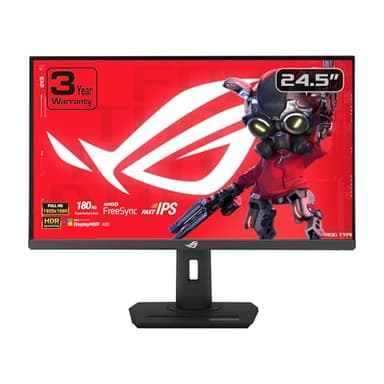 ASUS ROG Strix 24.5” 1080P USB-C HDR Gaming Monitor (XG259CS) - Full HD, 180Hz, 1ms, Fast IPS, Extreme Low Motion Blur Sync, G-SYNC Compatible, Tripod Socket, DisplayWidget, AI Gaming, 3 yr Warranty - Image 1