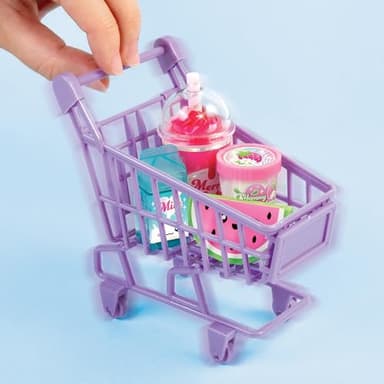 3C4G: Tiny Treats Trolley Lip Gloss Set - 4 Scented Gloosess & Miniature Shopping Cart, Watermelon, Strawberry, Cherry Vanilla, Girls & Tweens Ages 8+ - Image 4
