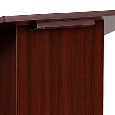 Flash Furniture Mysta Portable Tabletop Lectern with Hinged Foldable Base and Slanted Tabletop in Mahogany - Image 9