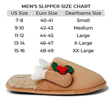 Dearfoams Unisex Matching Family Holiday Christmas Reindeer Scuff Slipper, Men's Turkey, X-Large - Image 5