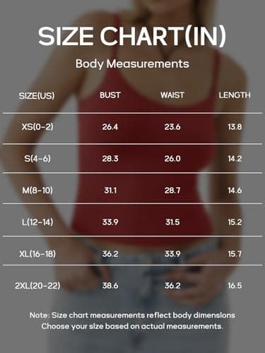 PINKMSTYLE Womens Double Lined Spaghetti Strap Tank Top Scoop Neck Sleeveless Basic Cami Shirts White Small - Image 6