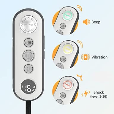 PATPET Shock Collar for Dogs(10-120lbs), 4000ft Rechargeable IPX7 Waterproof Training Collar with Remote for 2 Dogs- Electric Dog Collar for Small Medium Large Dogs 2 Packs - Image 6