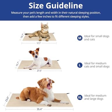 NICREW Cat Heating Pad, Temperature Adjustable Heated Cat Bed with Auto Shut Off Timer, Indoor Pet Heated Bed Mat for Small Dogs, 17.7 x 15.7 Inches, 55W - Image 4