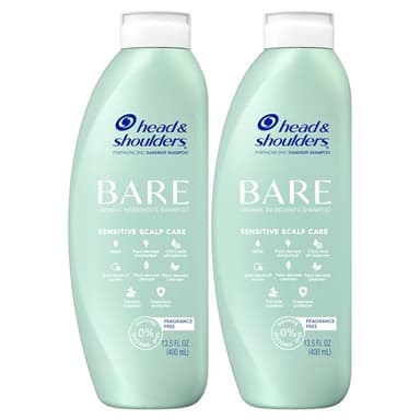 Head & Shoulders BARE Dandruff Shampoo Twin Pack, Fragrance-Free, Sensitive Scalp Care, Sulfate-Free, Silicone-Free, Dye-Free, Eco-Friendly Bottles, Safe for All Hair Types, 13.5 Fl Oz Each (Set of 2) - Image 10