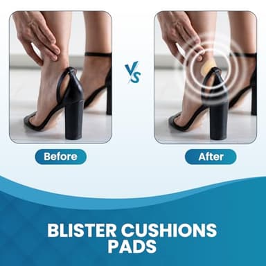 Gel Blister Bandages - 21 PCS Hydrocolloid Bandages for Feet, Blister Cushions Pads, Water Resistant Adhesive Bandages for Heel, Toes & Foot, Blister Bandages for Prevention & Recovery (Variety Pack) - Image 4
