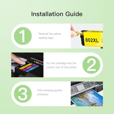 802XL Ink Cartridges Remanufactured for Epson 802 Ink Cartridges for Epson 802 802 XL Ink Cartridges Combo Pack Works with Epson Workforce Pro WF-4740 WF-4730 WF-4720 WF-4734 EC-4020 EC-4030, 4 Pack - Image 6