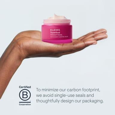 ELEMIS Superfood Midnight Facial - Lightweight Overnight Facial Cream, Prebiotic-Infused Hydrating Gel, Vitamin C Camu Camu Moisturizer, Omega Rich Night Cream - 50ml - Image 7