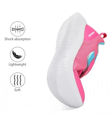 DREAM PAIRS Boys Girls Shoes Kids Tennis EZ-Ons BreezeRunners Running Athletic Walking Sneakers,Size 2 Little Kid,Fuchsia,Contact-K - Image 5