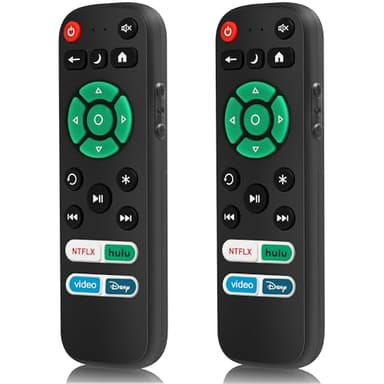2 Pack Replacement Remote Control Only for Roku TV, Fit for TCL/Onn/Hisense/Element/Sharp/Philips/Westinghouse/Insignia/JVC/RCA/Hitachi/Sanyo Roku TV (Not for Roku Stick and Box) - Image 1
