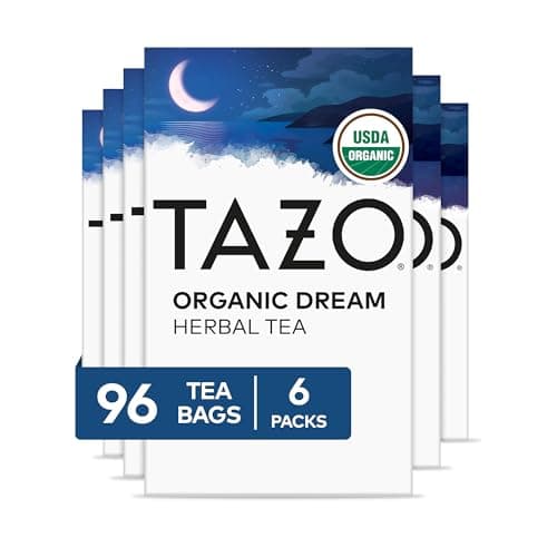 TAZO Organic DREAM Herbal Tea Bags, Caffeine-Free Bedtime Tea, Relaxing Chamomile and Lavender Blend, 96 Total Tea Bags (16ct - Pack of 6) - Image 1