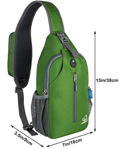 WATERFLY Crossbody Sling Backpack Sling Bag Travel Hiking Chest Bag Daypack - Image 2