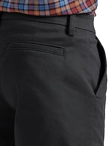 Lee Men's Flat Front Relaxed Straight Pant, Black, 38W x 34L - Image 7
