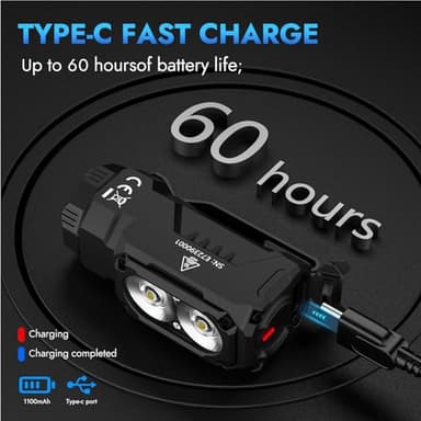 WUBEN E7 1800 Lumen Rechargeable Mini Flashlights with Magnet - Super Bright 6 Modes EDC Flashlight, Typ-C Rechargeable LED; IP68 Pocket Flashlight for Headlamp Use, Rescue, Camping - Image 6