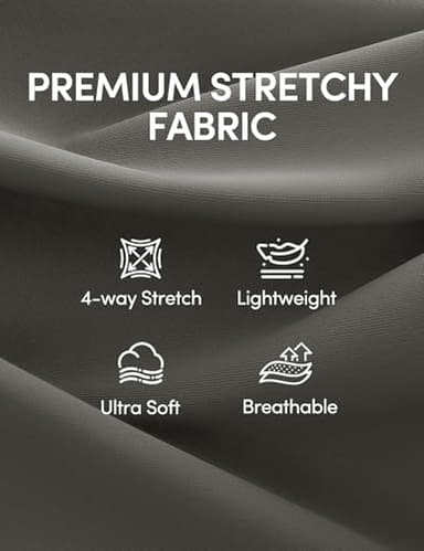 IUGA Womens Dress Pants Wide Leg Pull On Stretchy Work Pants Women High Waisted Business Casual Trousers with Pockets - Image 4