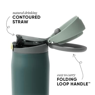 Simple Modern Mesa Loop Water Bottle with Straw | 30oz Cup Holder Friendly Insulated Stainless Steel Bottles for Travel, Sports and School | Steel Harbor - Image 2