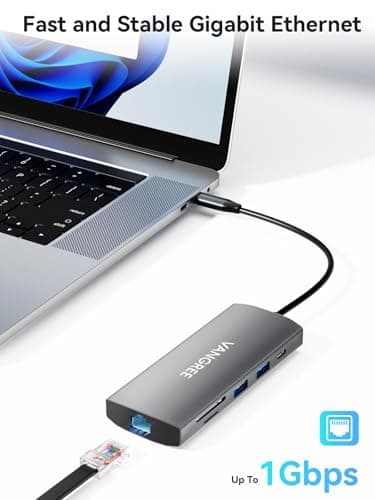USB C Hub with Dual 4K@60Hz Displayports, 2 USB-A & 2 USBC 3.2 10Gbps Ports, 1Gbps Ethernet, 100W PD, SD/TF, USB C Splitter Docking Station for MacBook Pro/Air, iMac, iPad Pro, XPS, Thinkpad, Surface - Image 6