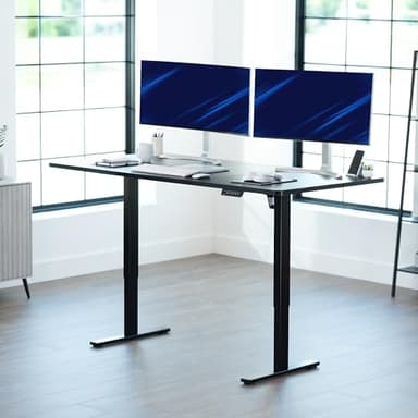 VIVO Electric 71 x 36 in Standing Desk, Memory Height Adjustment, 1B Series, Black Top Black Frame, DESK-KIT-1B7B-36 - Image 2
