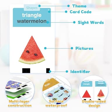 HOMESTEC Toddlers Talking Flash Cards with American accent & 288 Sight Words, Speech Therapy Toys for 3 4 5 6 Years Old Boys and Girls, Learning Educational Montessori Sensory kit, Kids Birthday Gifts - Image 6