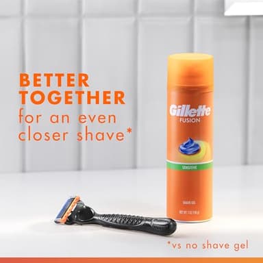 Gillette Fusion5 Razors for Men, 1 Razor, 4 Blade Refills, Lubrastrip for a More Comfortable Shave - Image 8