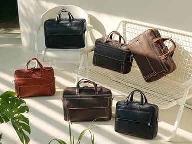 Masa Kawa Vintage Leather Briefcase for Men 17 Inch Laptop Computer Brief Case Business Travel Work Messenger Cross Body Shoulder Bags, Brown - Image 9