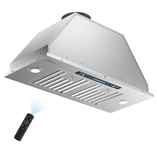 IKTCH 30 inch Built-in/Insert Range Hood 900 CFM, Ducted/Ductless Convertible Duct, Stainless Steel Kitchen Vent Hood with 4 Speed Gesture Sensing&Touch Control Panel(IKB01-30) - Image 1