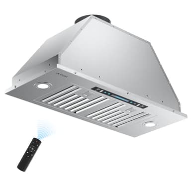 IKTCH 30 inch Built-in/Insert Range Hood 900 CFM, Ducted/Ductless Convertible Duct, Stainless Steel Kitchen Vent Hood with 4 Speed Gesture Sensing&Touch Control Panel(IKB01-30) - Image 1