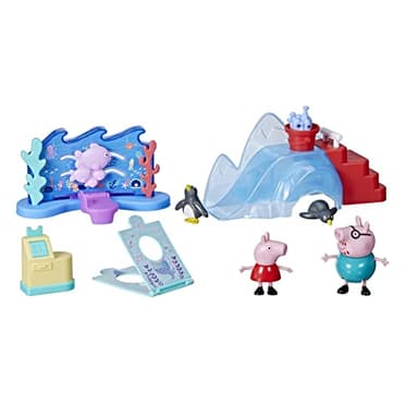 Peppa Pig Peppa’s Adventures Peppa’s Aquarium Adventure Playset Preschool Toy: Includes 4 Figures and 8 Accessories; for Ages 3 and Up - Image 1