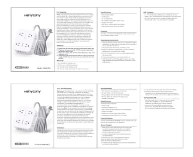 Surge Protector Power Strip - HANYCONY 8 Outlets 4 USB (2 USB C) Charging Ports, Multi Plug Outlet Extender, 5Ft Braided Extension Cord, Flat Plug Wall Mount Desk Charging Station for Home Office ETL - Image 9