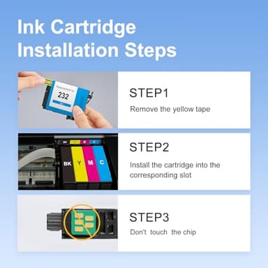 Remanufactured for 232XL Ink Cartridges Combo Pack (5Pack) Latest Upgrade Replacement for 232 XL Ink Cartridge for XP-4200 WF-2930 XP-4205 WF-2950 Printer (2*Black/Cyan/Magenta/Yellow) - Image 7