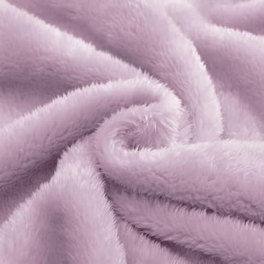 Exclusivo Mezcla Plush Fuzzy Fleece Throw Blanket, Super Soft, Fluffy and Warm Blankets for Couch, Bed, All Season Use (40x50 Inches, Light Purple) - Image 9