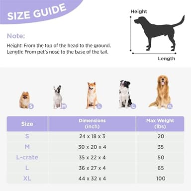 Lesure Cute Orthopedic Dog Bed for Crate, Large Waterproof Chic Flat Pet Beds with Removable Washable Cover, Fuzzy Thick Egg Crate Foam Pet Mat for Indoor Dogs (35" x 22", Cream) - Image 7