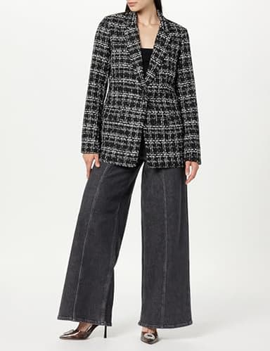 The Drop Women's Blake Long Blazer, Black Boucle, 2X - Image 4