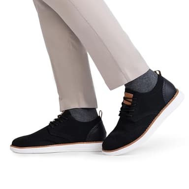 Bruno Marc Men's KnitFlex Craft Mesh Oxfords Sneakers Casual Dress Lace-Up Lightweight Walking Shoes,Size 10,6-Black,SBOX2406M - Image 8