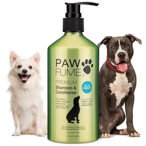 PAWFUME Dog Shampoo and Conditioner, Blue Ribbon, 1-Pack – Nourish & Detangle for a Silky Soft Coat – Probiotic, Deep-Cleaning, pH-Balanced Formula – Puppy Shampoo and Conditioner for All Breeds - Image 1
